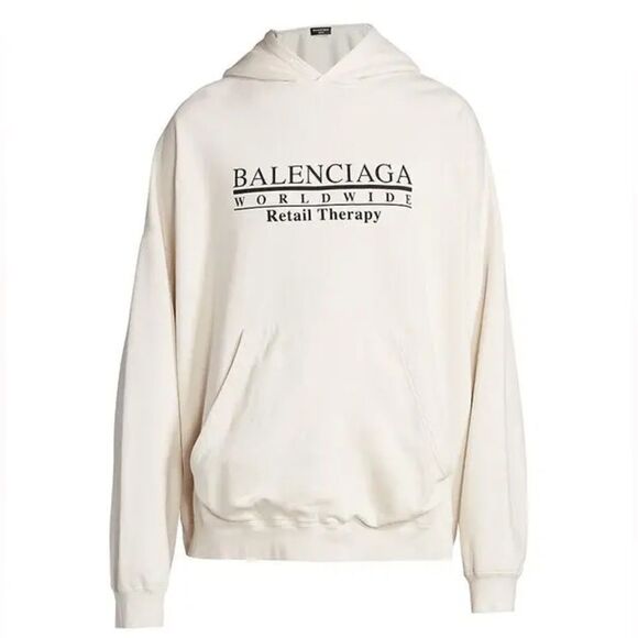 BALENCIAGA  Retail Therapy Logo Unisex Hoodie,‎ Size 2, $895 - Picture 4 of 13